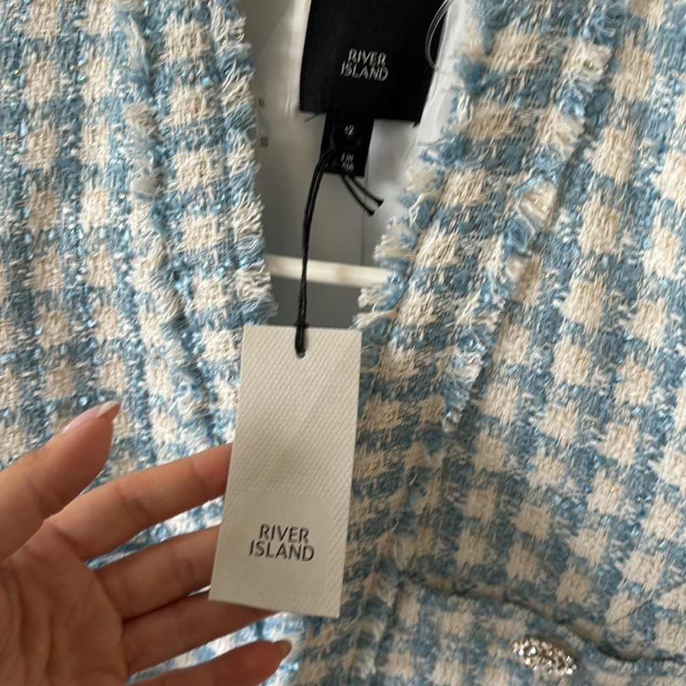 NEW RIVER ISLAND TWEED VEST - Picture 3 of 6